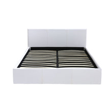 Load image into Gallery viewer, Levede Gas Lift Bed Frame Premium Leather Base Mattress Storage Queen Size White
