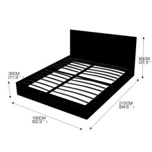 Load image into Gallery viewer, Levede Bed Frame Gas Lift Premium Leather Base Mattress Storage Queen Size Black
