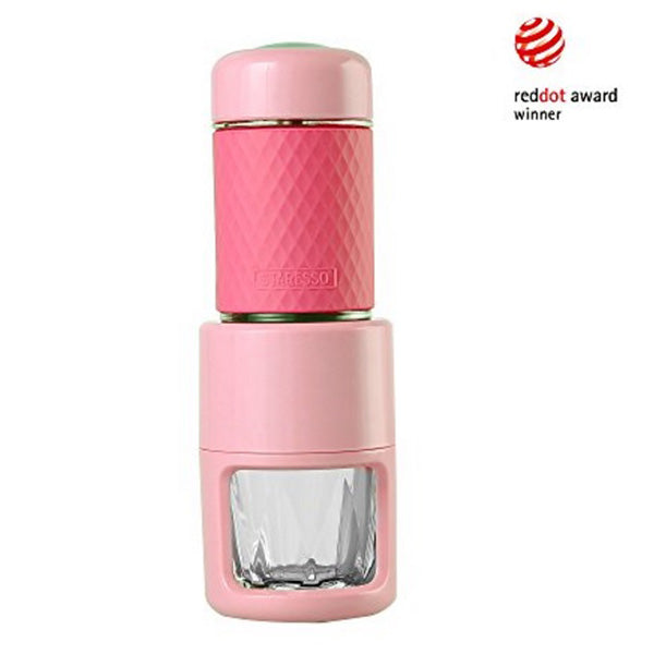 STARESSO Coffee Maker Red Dot Award Winner Portable Espresso Cappuccino Quick Cold Brew Manual Coffee Maker Machines All in One - Pink - Oceania Mart