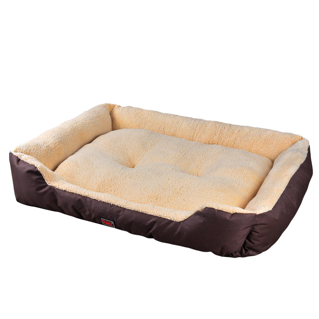 PaWz Pet Bed Mattress Dog Cat Pad Mat Cushion Soft Winter Warm 2X Large Brown