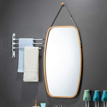 Load image into Gallery viewer, CARLA HOME Hanging Full LengthWall Mirror - Solid Bamboo Frame and Adjustable Leather Strap for Bathroom and Bedroom
