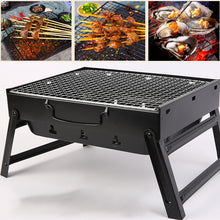 Load image into Gallery viewer, Outdoor Portable Foldable BBQ Grill Stainless Steel Charcoal Barbecue Camping Stove Tool Thickened Grill
