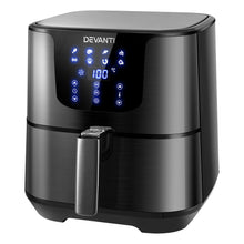 Load image into Gallery viewer, Devanti Air Fryer 7L LCD Fryers Oven Airfryer Kitchen Healthy Cooker Stainless Steel
