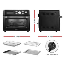 Load image into Gallery viewer, Devanti 20L Air Fryer Convection Oven Oil Free Fryers Kitchen Cooker Accessories Black
