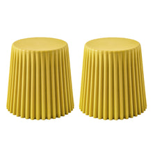 Load image into Gallery viewer, ArtissIn Set of 2 Cupcake Stool Plastic Stacking Stools Chair Outdoor Indoor Yellow
