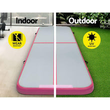 Load image into Gallery viewer, Everfit 3m x 1m Air Track Mat Gymnastic Tumbling Pink and Grey

