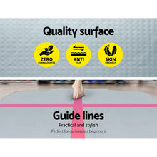 Load image into Gallery viewer, Everfit 3m x 1m Air Track Mat Gymnastic Tumbling Pink and Grey
