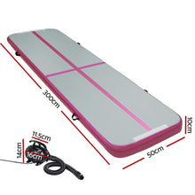 Load image into Gallery viewer, Everfit GoFun 3X1M Inflatable Air Track Mat with Pump Tumbling Gymnastics Pink
