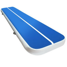 Load image into Gallery viewer, 4m x 1m Inflatable Air Track Mat 20cm Thick Gymnastic Tumbling Blue And White - Oceania Mart
