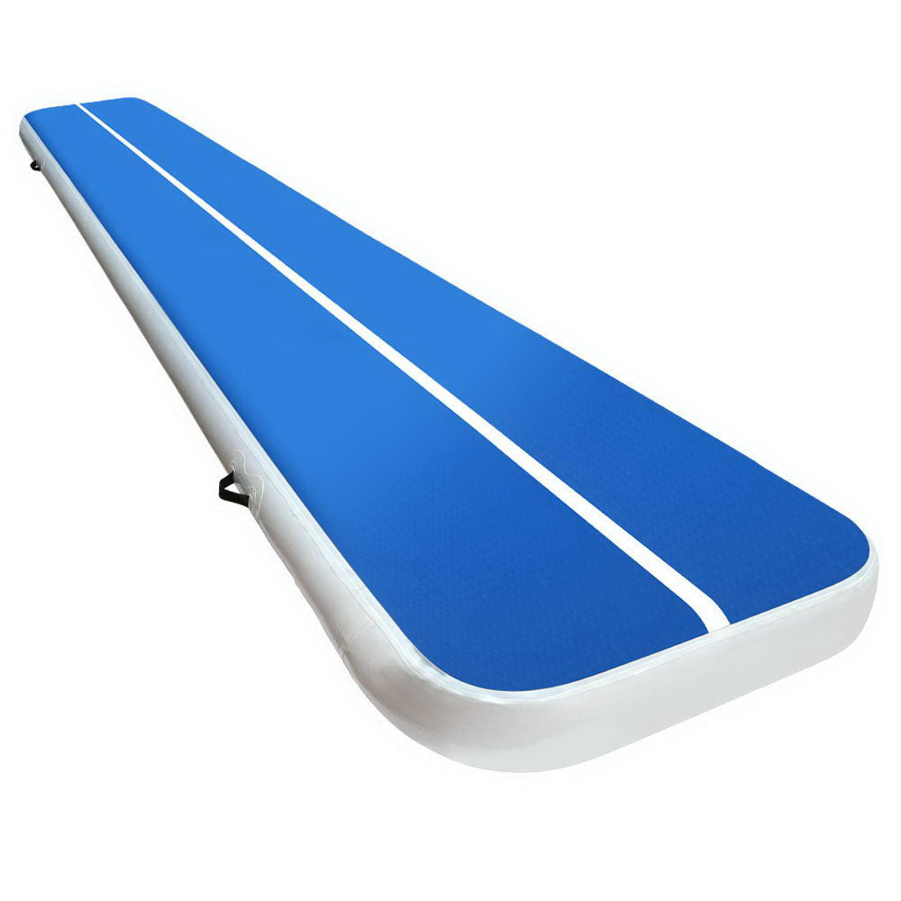 5m x 1m Inflatable Air Track Mat 20cm Thick Gymnastic Tumbling Blue And White - Oceania Mart