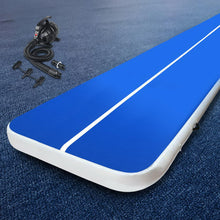 Load image into Gallery viewer, Everfit 6X2M Inflatable Air Track Mat 20CM Thick with Pump Tumbling Gymnastics Blue - Oceania Mart
