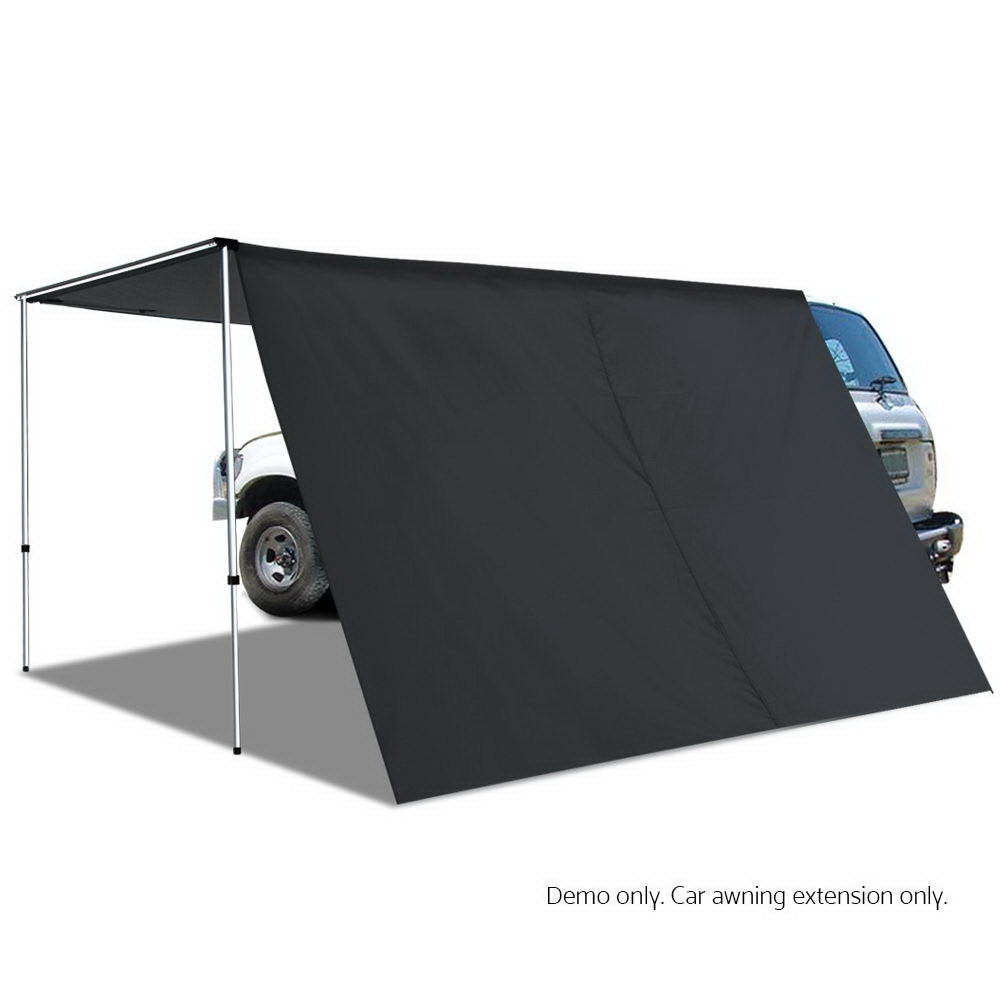 Car Shade Awning Extension 3 x 2M - Charcoal Black - Oceania Mart