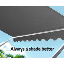 Load image into Gallery viewer, Instahut 1.8m x 2.1m Retractable Fixed Pivot Arm Awning - Grey - Oceania Mart
