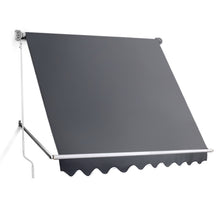 Load image into Gallery viewer, Instahut 2.4m x 2.1m Retractable Fixed Pivot Arm Awning - Grey - Oceania Mart
