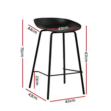 Load image into Gallery viewer, Artiss Set of 4 Metal Bar Stools - Black
