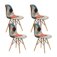 Load image into Gallery viewer, Artiss Set of 4 Retro Beech Fabric Dining Chair - Multi Colour - Oceania Mart
