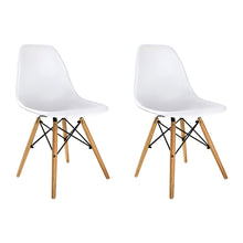 Load image into Gallery viewer, Artiss Set of 2 Retro Beech Wood Dining Chair - White
