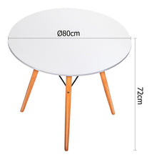 Load image into Gallery viewer, Artiss Dining Table Round Replica DSW Eiffel Cafe Kitchen Wood White 80cm - Oceania Mart
