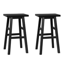 Load image into Gallery viewer, Artiss Set of 2 Beech Wood Bar Stools - Black
