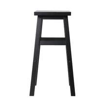 Load image into Gallery viewer, Artiss Set of 2 Beech Wood Bar Stools - Black
