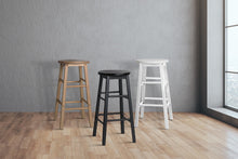 Load image into Gallery viewer, Artiss Set of 2 Beech Wood Backless Bar Stools - Black

