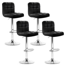 Load image into Gallery viewer, Set of 4 Bar Stools Gas lift Swivel - Steel and Black
