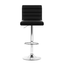 Load image into Gallery viewer, Artiss Set of 4 PU Leather Lined Pattern Bar Stools- Black and Chrome
