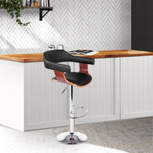 Load image into Gallery viewer, Artiss Wooden Bar Stool - Black and Wood

