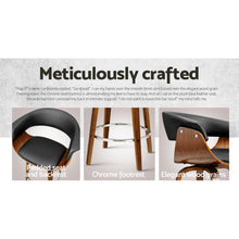 Load image into Gallery viewer, Artiss Set of 4 Swivel PU Leather Bar Stool - Wood and Black
