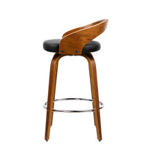 Load image into Gallery viewer, Artiss Set of 2 Walnut Wood Bar Stools - Black and Brown
