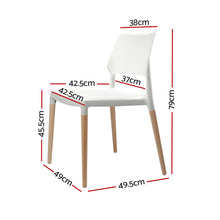 Load image into Gallery viewer, Artiss Set of 4 Wooden Stackable Dining Chairs - White
