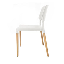 Load image into Gallery viewer, Artiss Set of 4 Wooden Stackable Dining Chairs - White
