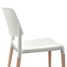 Load image into Gallery viewer, Artiss Set of 4 Wooden Stackable Dining Chairs - White
