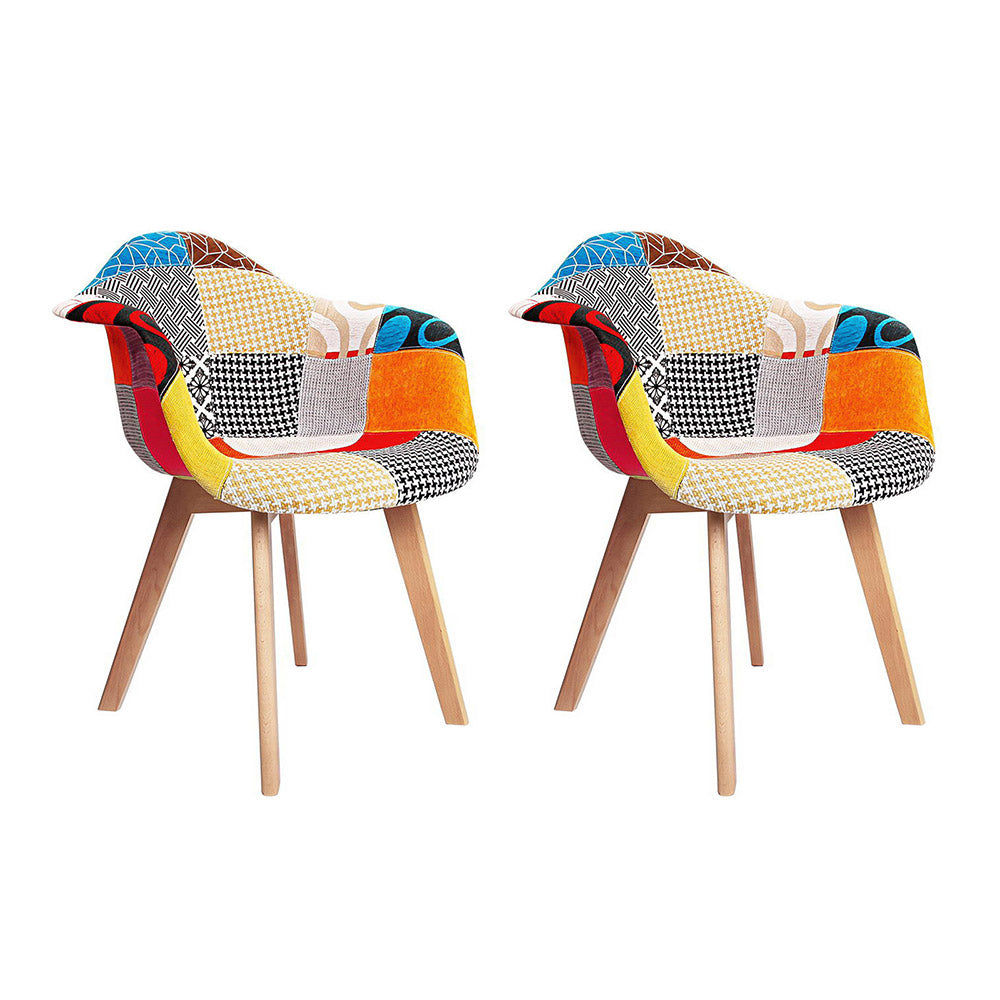 Artiss Set of 2 Fabric Dining Chairs - Oceania Mart