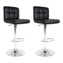 Load image into Gallery viewer, Artiss Set of 2 PU Leather Gas Lift Bar Stools - Black
