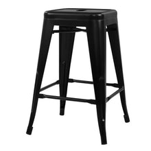Load image into Gallery viewer, Artiss Set of 4 Metal Backless Bar Stools - Black
