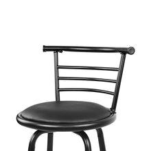 Load image into Gallery viewer, Artiss Set of 2 PU Leather Bar Stools - Black and Steel
