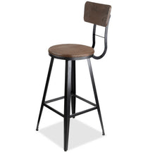 Load image into Gallery viewer, Artiss Industrial Style Swivel Bar Stool 76cm - Black
