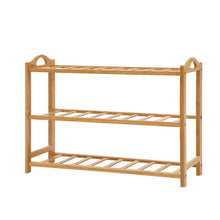 Load image into Gallery viewer, Artiss 3 Tiers Bamboo Shoe Rack Storage Organiser Wooden Shelf Stand Shelves - Oceania Mart

