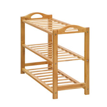 Load image into Gallery viewer, Artiss 3 Tiers Bamboo Shoe Rack Storage Organiser Wooden Shelf Stand Shelves - Oceania Mart
