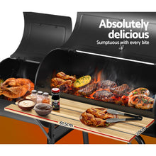 Load image into Gallery viewer, Grillz 2-in-1 Offset BBQ Smoker - Black

