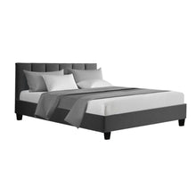 Load image into Gallery viewer, Artiss Anna Bed Frame Fabric - Charcoal Double - Oceania Mart
