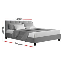 Load image into Gallery viewer, Artiss Anna Bed Frame Fabric - Grey Double - Oceania Mart
