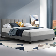 Load image into Gallery viewer, Anna Bed Frame Fabric - Grey Double
