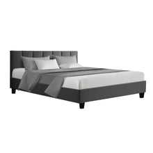 Load image into Gallery viewer, Artiss Anna Bed Frame Fabric - Charcoal Queen - Oceania Mart
