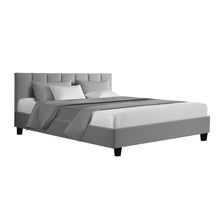 Load image into Gallery viewer, Artiss Anna Bed Frame Fabric - Grey Queen - Oceania Mart
