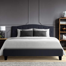 Load image into Gallery viewer, Lars Bed Frame Fabric - Charcoal Double
