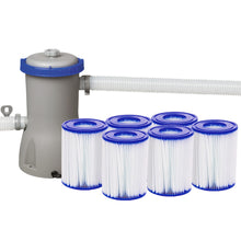 Load image into Gallery viewer, Bestway 800GPH Flowclear™ Filter Pump + 6X Filter Cartridge Combo For Pool
