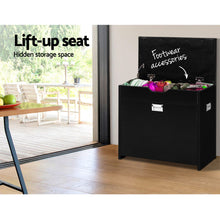 Load image into Gallery viewer, Artiss 3 Tier Shoe Cabinet Storage Stool Black - Oceania Mart
