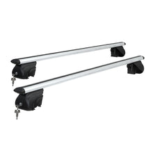 Load image into Gallery viewer, Universal Car Roof Rack Aluminium Cross Bars Adjustable 126cm Silver Upgraded
